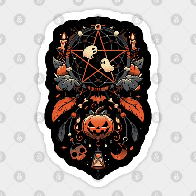 Halloween Catcher - Wicked Ghosts Sticker by Snouleaf